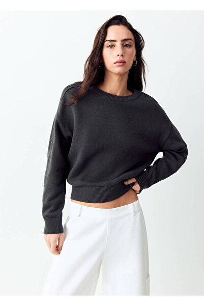 Mango Teen Yıldızlı zımbalı oversize kazak