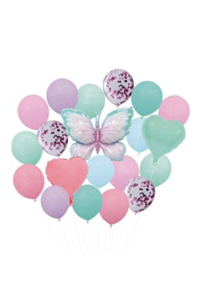OEM Baloane de Petrecere Fluture Folie Metalizata Culori Pastelate - 20buc