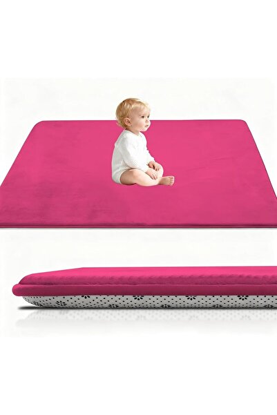 GENERAL Coral Velvet Baby Play Mat 190 x 220 cm Black 2CM Thick Baby Crawling...