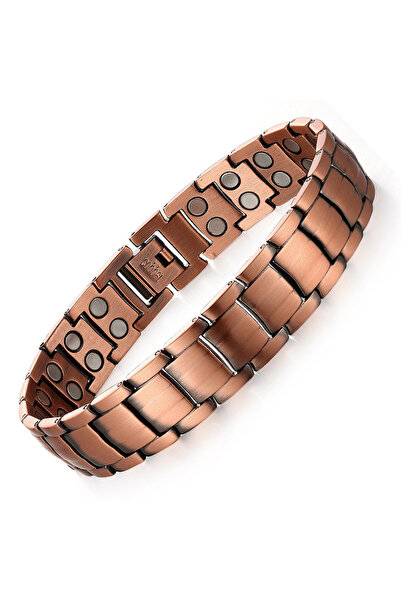 Choice Antique Copper Plated Men Copper Plating Magnetic Bracelet for Men Mag...
