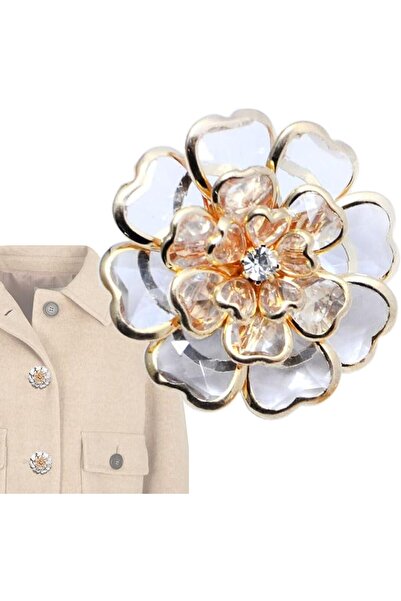 Generic Shirt Button Covers Fancy Decorative Metal Flower Shaped DIY | Women ...
