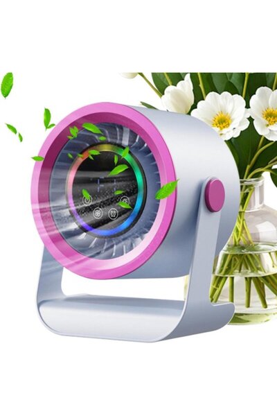 Morvena Picks Ventilator de birou – 3 viteze, afișaj LED, reîncărcabil, monta...