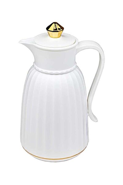 BASURRAH Premium tea and coffee thermos, white color, 1 liter