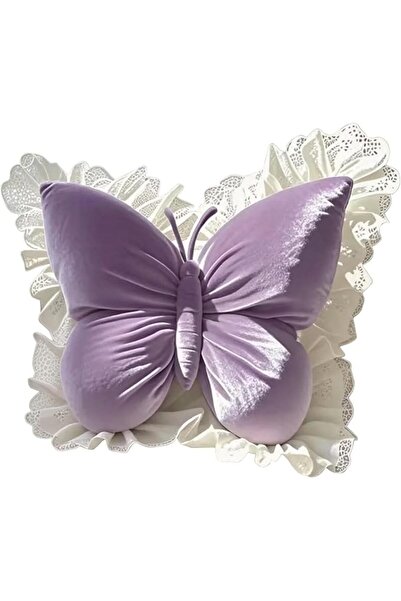 Yelajoy Butterfly Throw Pillow, Butterfly Shaped Decorative Pillow with Lace ...