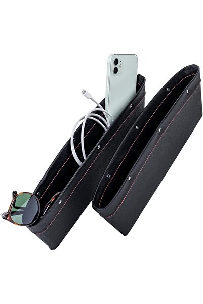 Aputue Leather Car Seat Gap Filler Organizer, 2 PCS, Universal Fit Durable PU...