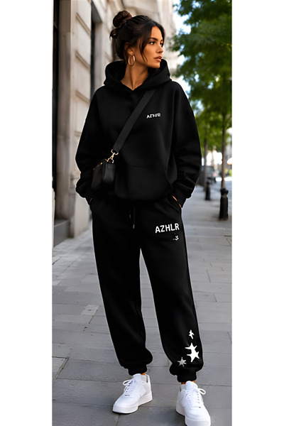 EFFRENATU Unisex Character Hooded Sweatshirt Set - Face and All-Over Surface ...