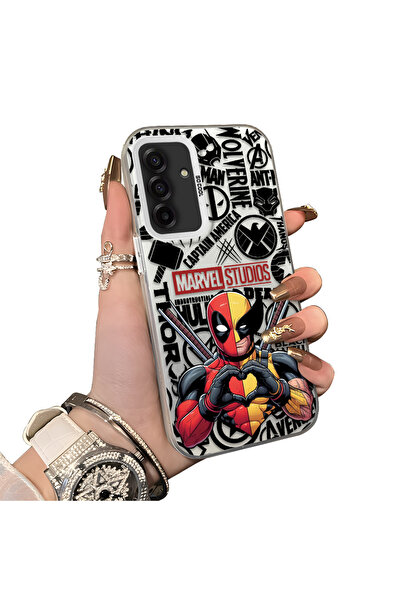 Hontinga Samsung Galaxy A17 Uyumlu Marvel Desenli Silikon Kenar Sert Arka Kıl...