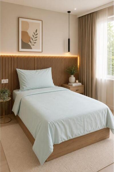 Çeyiz Diyarı Daily Cheap 2 Piece Single Duvet Cover Set 160X200 Sage