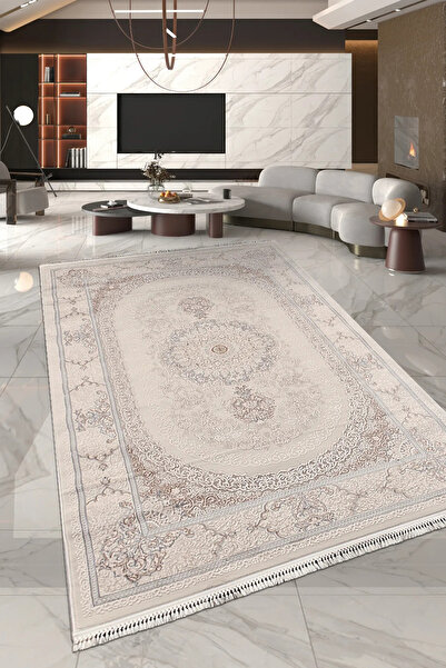 Anatolia HALI ELİZ -Krem / Vizon / Renkli -Oturma Odası, Salon-Kolay Temizlen...