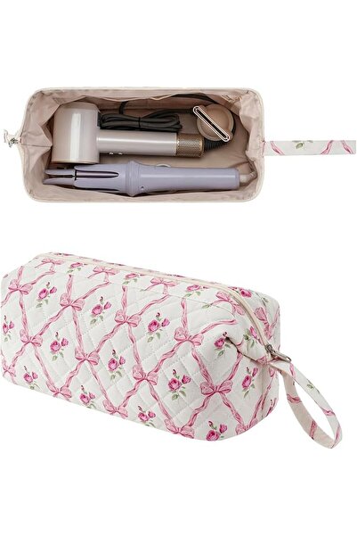 TERRIFI Hair Tool Organizer, Large Waterproof Quilted Travel Bag with Pattern...