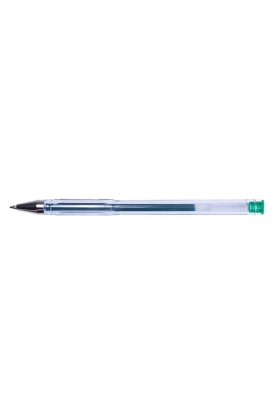 OFFICE products Transparent Gel Pen, 0.5Mm Tip, - Green, 0.5 mm