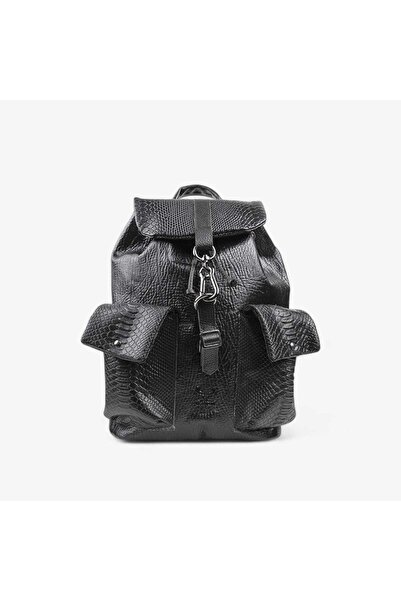 elusso Unisex δερμάτινο σακίδιο πλάτης με 2 εξωτερικές τσέπες 45×31×16 εκ.