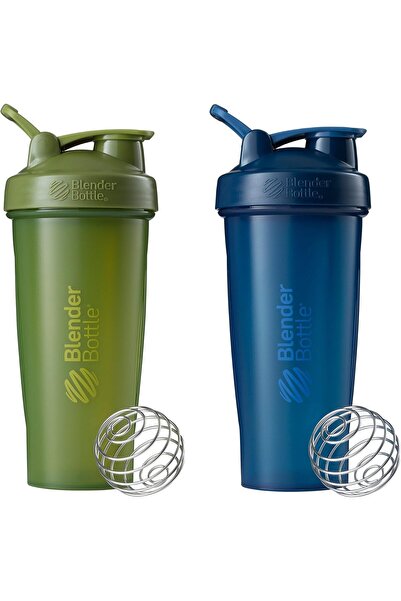 Blender Bottle كلاسيك لووب توب 28 أونصة، عبوة من قطعتين، موس/موس ونيوبي/كحلي