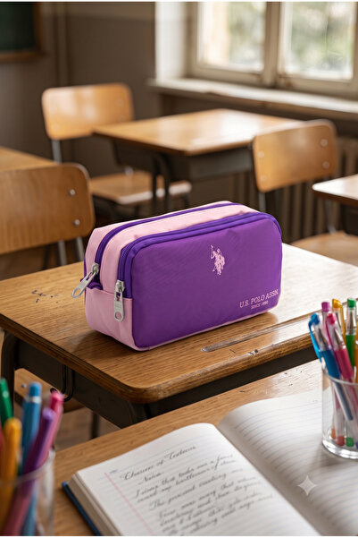 U.S. Polo Assn. Double Compartment Pen Holder Pencil Case Plklk26121