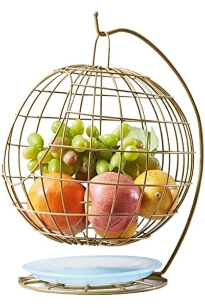 GENERAL رفوف الفاكهة Fruit Basket Kitchen Countertop Rack Exquisite Metal Per...