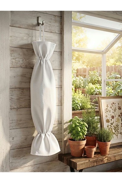 alers's Akfil Beyaz Poşetlik – Mutfak Düzenleyici - Askılı Çanta – 50 cm Bez ...