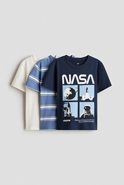 H&M 3'lü Baskılı Tişört