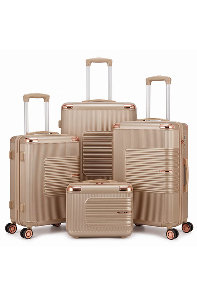 Dubai Power 4PC ABS Hardside Luggage Set 14/20/24/28 Inch with TSA Lock & Spi...