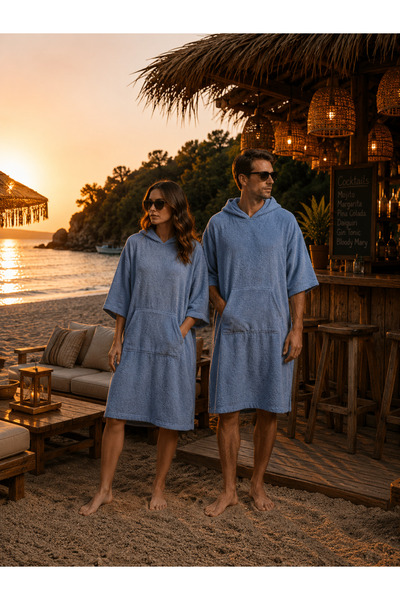 Packho Havlu Panço - Unisex Kapüşonlu Plaj Pançosu - Yetişkin Surf Panço - Ha...