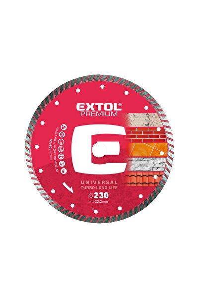 Extol Premium Disc diamantat 230 mm, Extol Premium, tăiere uscată/umedă, 108955