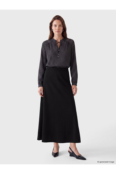 LC Waikiki Trendlucky A-Line Skirt with Elastic Waist and Contrast Detail