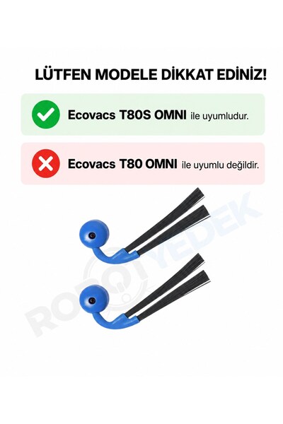 robotyedek Ecovacs Deebot T80S Omni (NU T80) Perie laterală compatibilă - 2 b...
