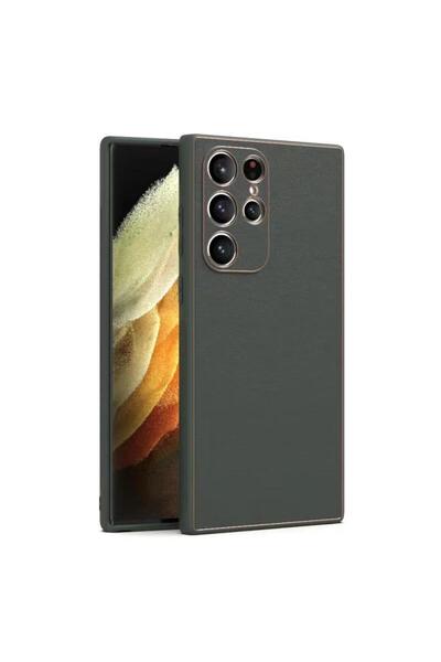 Yolo Husă Samsung S21, Piele, Margine TPU, Verde