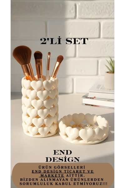 END DESİGN TİCARET VE MARKET Sweet Hearts set od 2 estetska organizatora za š...
