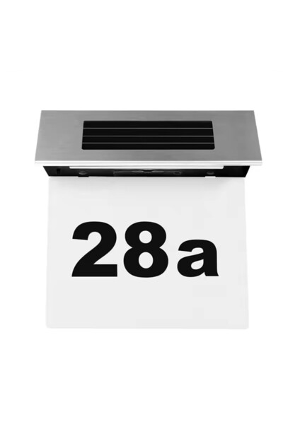 CasaDesteapta.ro Numar de Casa LED din Inox cu Alimentare Solara si Senzor de...