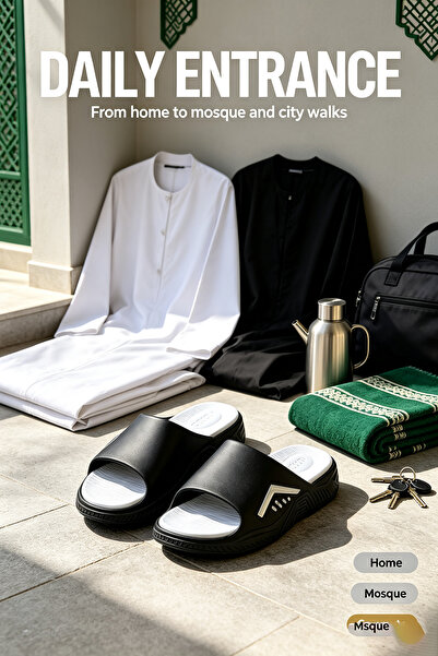 NajdEva Shop KSA Manufactured Men EVA Slides, Ergonomic Contoured Footbed, Su...