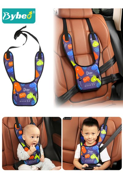 BYBEO Child Seat Belt Adjuster, Kids Seatbelt Cover Pads for Neck Support, Ca...