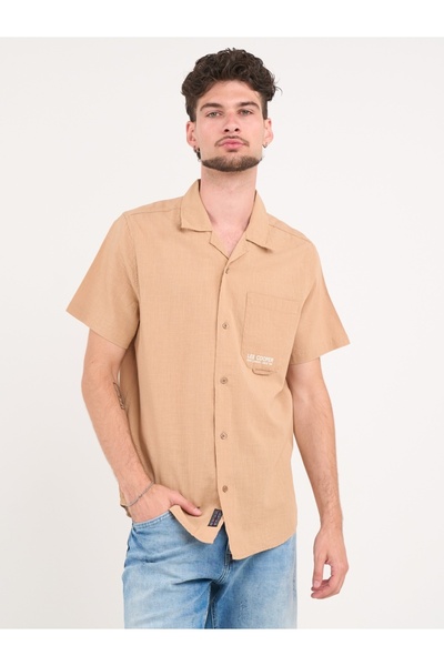 Lee Cooper - Camasa barbat cu maneca scurta si detalii logo