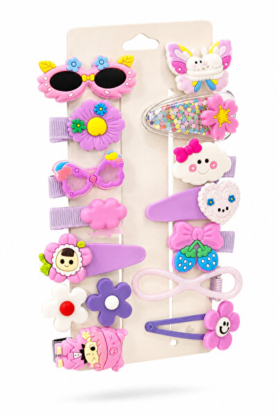 cityvision Children's Baby Hair Clip Set - 14 Colorful Fun Hair Clips