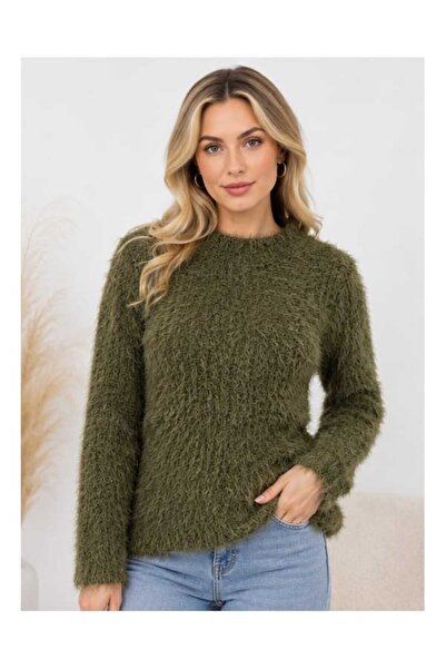 ASEZ BUTİK ZERAFETİN ADRESİ Asez Boutique Women's Plush Fuzzy Knitwear Sweate...