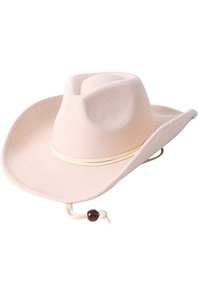 STARSTAR Cowboy hat khaki retro felt adjustable 53-55cm.