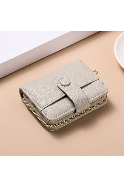 STARSTAR Women's PU RFID wallet chestnut multi-compartment coin clasp.