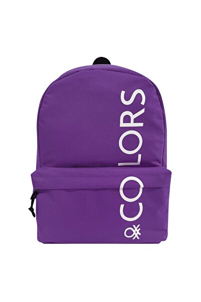 Zâna Casei Rucsac mov cu litere albe 30x14x44cm