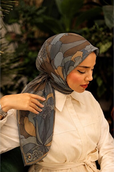 FENZA SCARF Serein 20% bumbac 80% viscoză eșarfă KHAKI 90x90