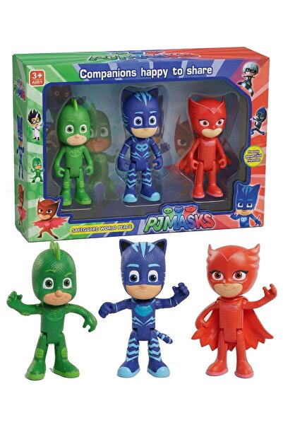 PJ Masks PJ 3-Pack Action Figures – Catboy, Owlette & Gekko Toy Set | Poseabl...
