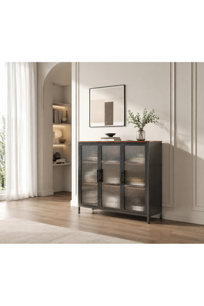 Palma homez دولاب خشب بني 110×105×35 سم