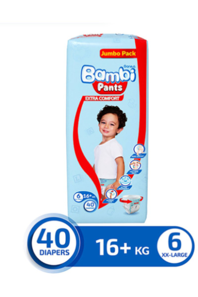 Sanita Bambi Bambi Pants Size (6) Extra Extra Large Jumbo Pack - 40 Pants