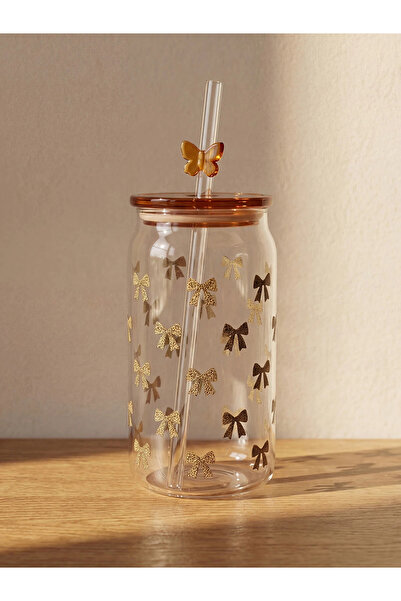 LC Waikiki LCW HOME Karışık Fiyonk Figürlü Cam Pipetli Bardak 400 Ml