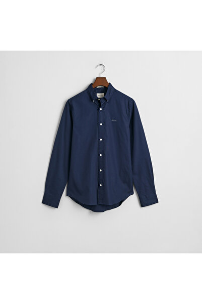 Gant Erkek Siyah Slim Fit Düğmeli Yaka Oxford Gömlek