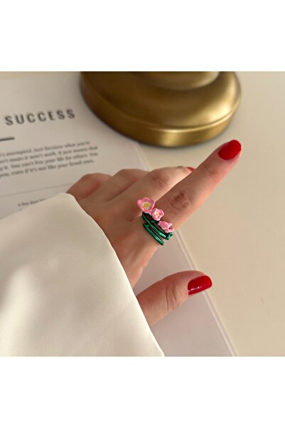 Alice İsstanbul Pink Flower Ring