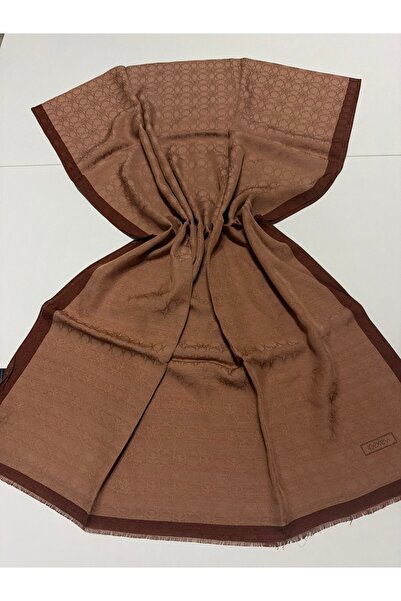 ipekevi Four Seasons Monogram Shawl Cinnamon