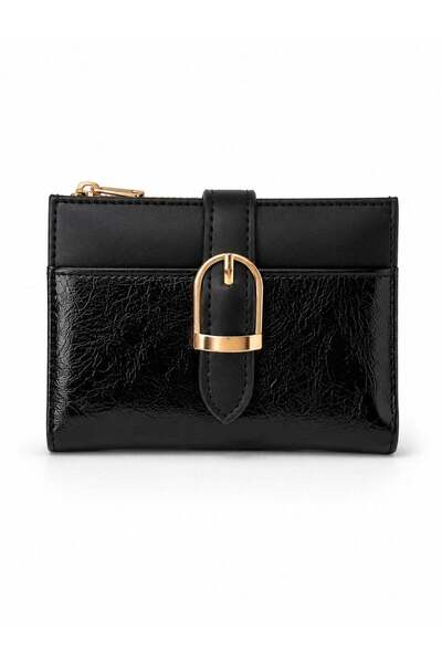 HAKKE Zippered Women's Wallet with Buckle Mini Model