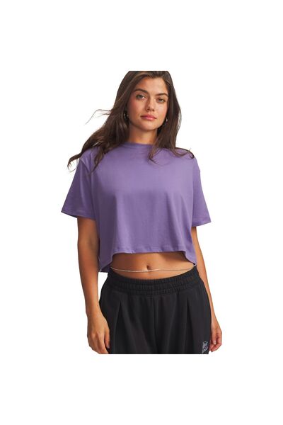 Under Armour RIVAL Μπλουζάκι Boxy Μονόχρωμο 6011064-520 Μωβ