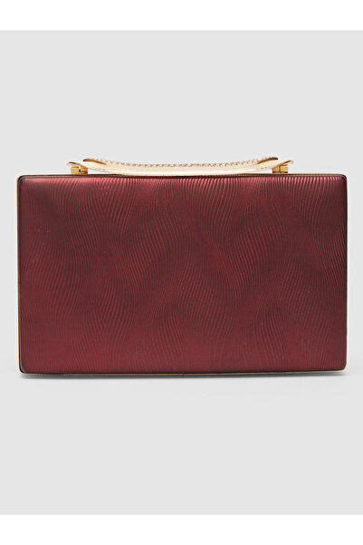 Globus By Styli Red Embellished Box Clutch