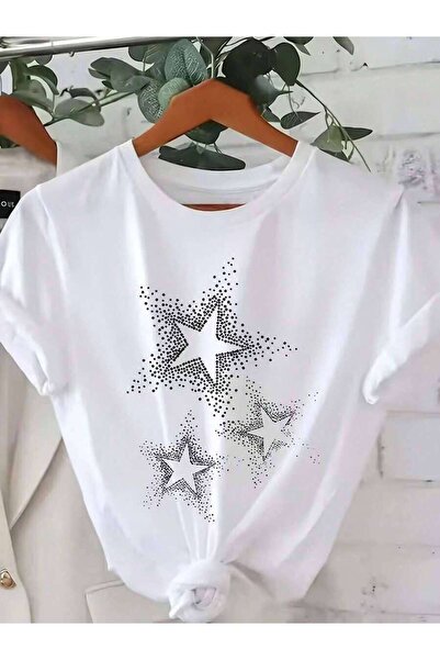 k222 Round Neck Short Sleeve Letter Print Simple T-Shirt, Casual Daily Wear G...