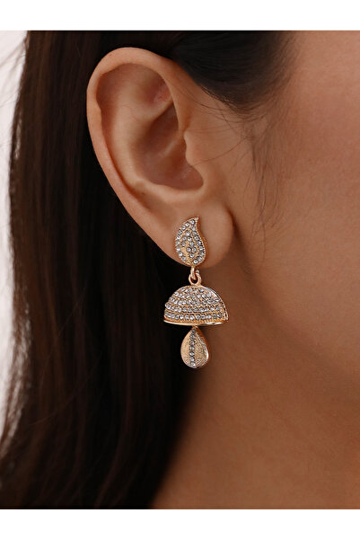 Take Two By Styli Embellished Jhumka Dangle Earrings